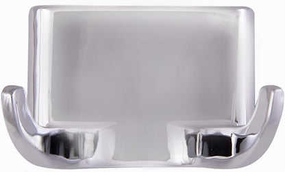 Design House Millbridge Double Robe Hook, Polished Chrome, Standard Wall Mount, Concealed Screws, Easy Installation, Bathroom Hardware, 2.44 in L x 1.5 in W x 1.48 in H, Item 533059