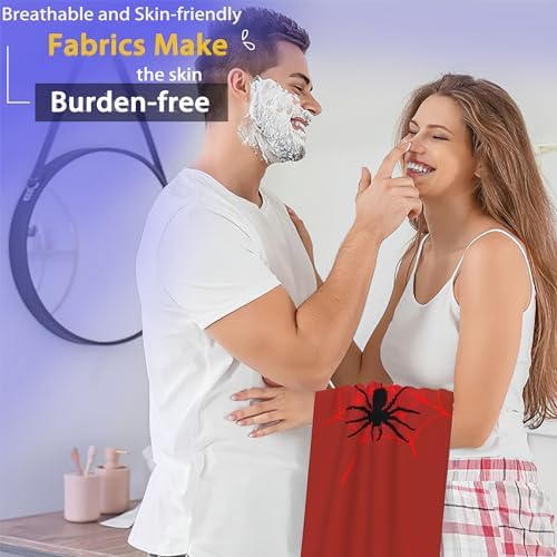 Red Spider Web Hand Towels Black Spider Halloween Bath Towel Set of 2 Soft Kitchen Dish Towels Decorative Bathroom Face Towels for Guest Gym Yoga 28 x 14 Inch