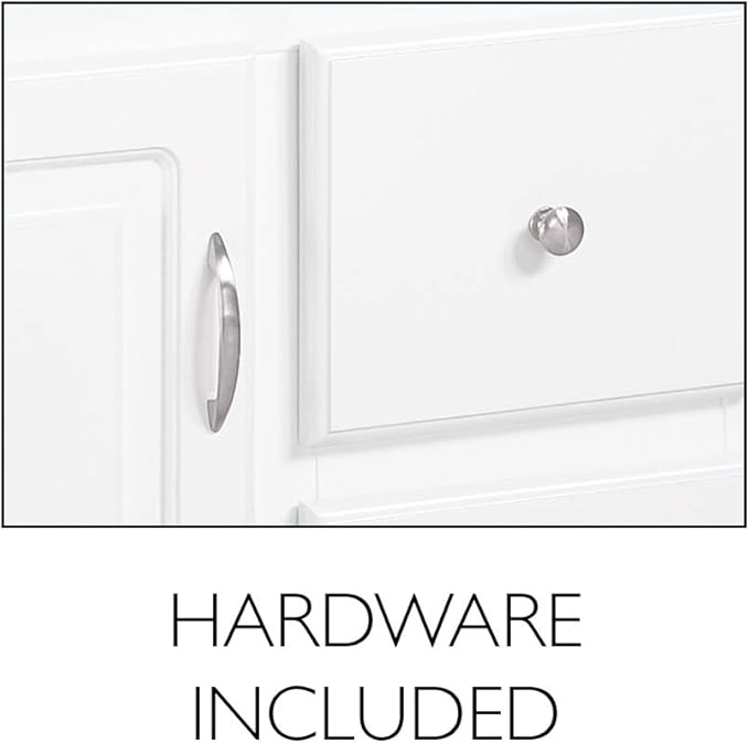 Design House Wyndham 36-Inch Bathroom Vanity Cabinet, Ready to Assemble, White, 597245