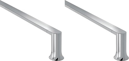 Moen Genta LX Chrome Modern 18-Inch Single Kitchen or Bathroom Towel Bar, BH3818CH (Pack of 2)