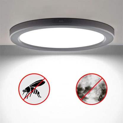 ETL Certified 7 inch Small LED Flush Mount Ceiling Light Dimmable,5000K Daylight Ultra Slim Round Flat Panel Ceiling Light Fixture,Modern Ceiling Lamp for Closet,Kitchen,Bathroom 16Pack(Black)