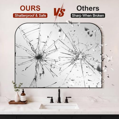 Bathroom Black Vanity Mirror for Over Sink, 30" x 40"