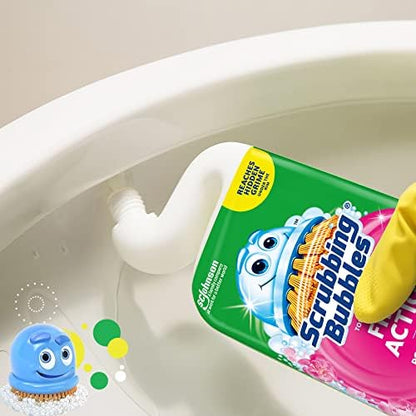 Scrubbing Bubbles Toilet Bowl Cleaning Gel, Non-Bleach Bathroom Cleaner, Gets Rid of Limescale and Hard Water + Rust Stains, Floral Fusion Scent, 24oz