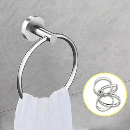 Cilee 10 Piece Brushed Nickel Bathroom Accessories Set 24inch Towel Bar Set | Brushed Nickel Towel Bar Ring + Toilet Paper Holder + Robe Towel Hook, Stainless Steel Bathroon Hardware Set