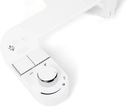 MIZU FLOW - Non-Electric Bidet Attachment for Toilet Seat, Adjustable Water Pressure & Spray Angle, Fresh Water, Hygienic, Self Cleaning, Dual Nozzles (Front & Rear Wash), DIY Easy Install (White)