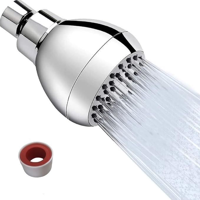 High Pressure Fixed Shower Head 3 Inch Saving Water Chrome Anti-leak Shower Head For Powerful Water Rain Easy Installation for Relaxing and Comfortable Shower Experience