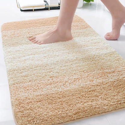 Arotive Microfiber Bathroom Rugs, Shaggy Soft Absorbent Bath Rug, 34x21