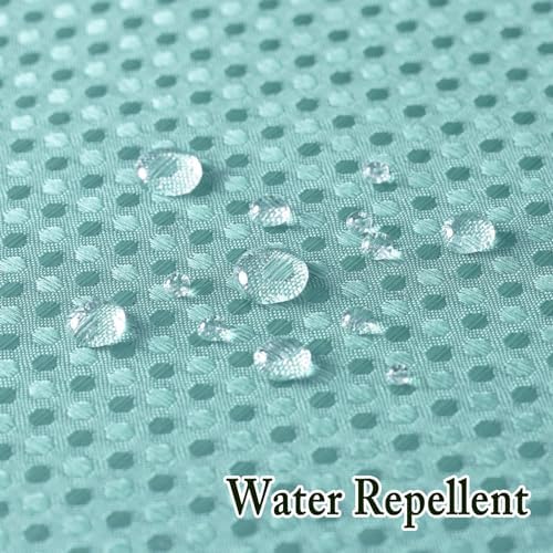 Gibelle No Hook Cloth Teal Shower Curtain with Liner, 72x80