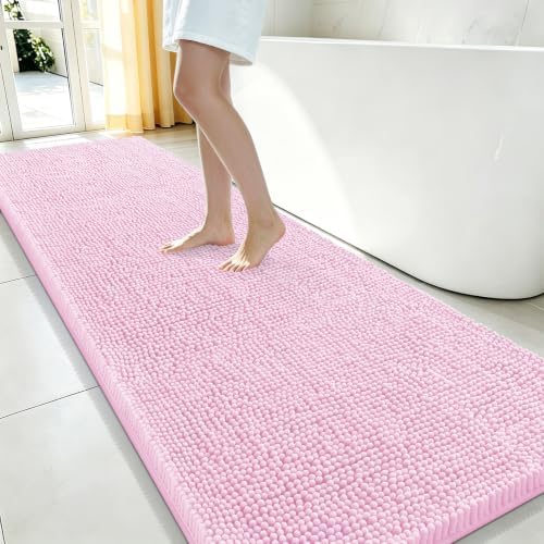 Smiry Bathroom Rugs 70X24, Luxury Chenille Extra Soft Absorbent Bath Mat