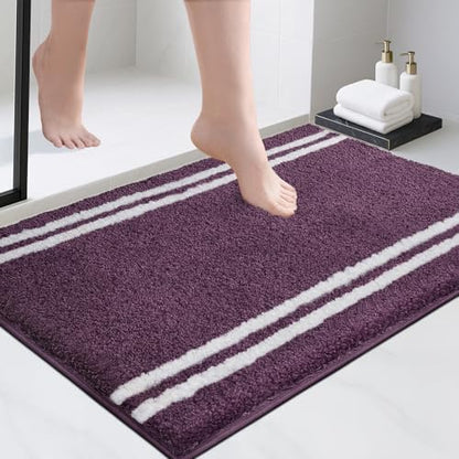 PURRUGS Bathroom Rug, Bath Mat, 24" x 36", Purple
