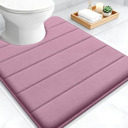 OLANLY Memory Foam Toilet Rugs U Shaped 24x20, Super Soft and Absorbent