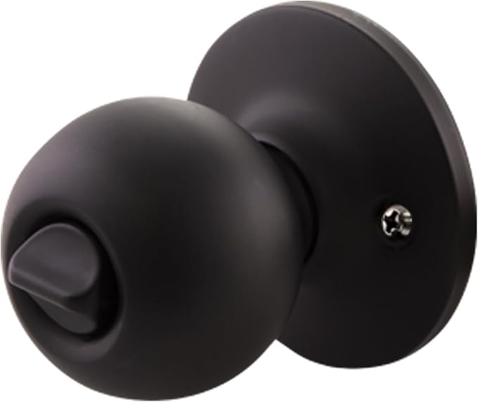 Design House 779108 Ball Privacy Bed and Bath Door Knob Matte Black