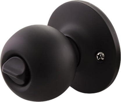 Design House 779108 Ball Privacy Bed and Bath Door Knob Matte Black