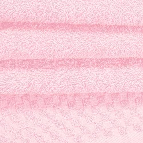 MyOwn Ultra Soft 2 Pack Oversized Bath Towel Set 28x55 inches, Cotton Large Bath Towels, Highly Absorbant Compact Quickdry & Lightweight Towel, Ideal for Gym Travel Camp Pool - Pink