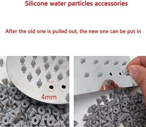 50 Pack Rain Shower Head Nozzles Replacement Universal Shower Heads Nozzle Inserts Silicone Nibs Parts for High Pressure Showerhead Combo Rainfall Shower Head Handheld Spray Combo