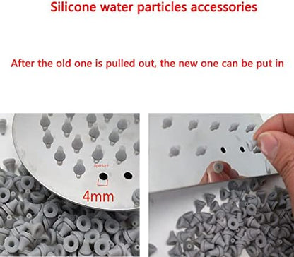50 Pack Rain Shower Head Nozzles Replacement Universal Shower Heads Nozzle Inserts Silicone Nibs Parts for High Pressure Showerhead Combo Rainfall Shower Head Handheld Spray Combo
