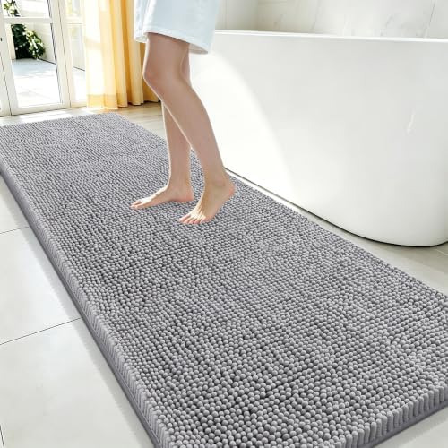 Smiry Bathroom Rugs 70X24, Luxury Chenille Extra Soft Absorbent Bath Mat