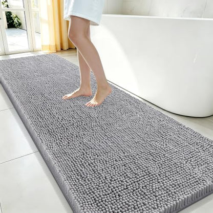 Smiry Bathroom Rugs 70X24, Luxury Chenille Extra Soft Absorbent Bath Mat