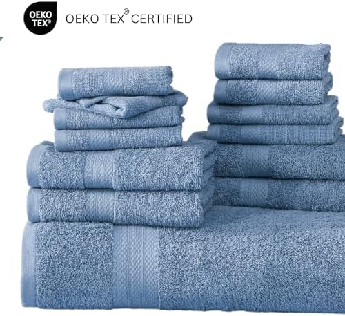 LANE LINEN Towel Set for Bathroom Soft Absorbent Quick Dry - Allure
