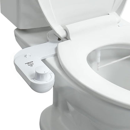 BUMBLISS Self-Cleaning Non-Electric Bidet Attachment for Toilet – Adjustable Water Pressure Control, Manual White Knob, Easy to Install, Eco-Friendly Hygiene Upgrade for Bathroom, Beday Badette