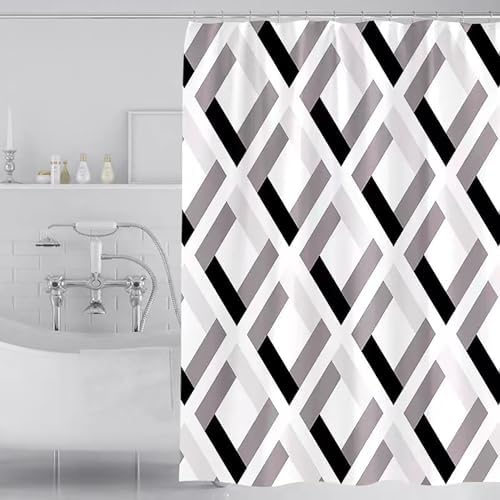 LLSCL Fabric Shower Curtain Liner with Magnets, Waterproof Hotel Quality, 72 x 72 Machine Washable