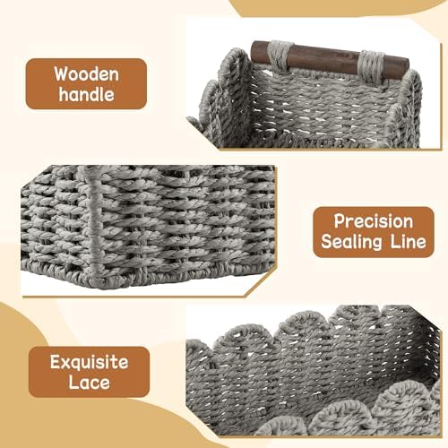 Bathroom Decor Basket for Toilet Paper Storage Baskets For Organizing