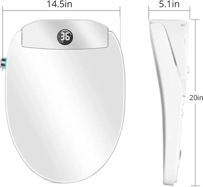 Electric Bidet Toilet Seat, Auto Open/Close Lid & Seat with Radar Sensor, Unlimited & Filtered Warm Water, 8 Modes Spa Wash, Warm Air Dryer, Heated Seat, 10-year warranty. (TB-54E, Elongated)