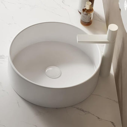 36 inch Floating Bathroom Vanity with Sink, Natural Solid Wood Modern Bathroom Vanities with Ultra-Thin Ceramic Basin and Marble Top, Soft-Close Design, Pre-Assembled, Gloss Black