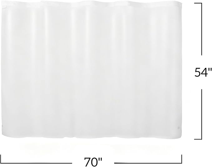 River Dream No Hook Shower Curtain Liner Replacement, Frosted, 70x54 | Waterproof PEVA, Snap-in Design, Easy Snap On/Off & Removable Replacement Liner, Standard Size