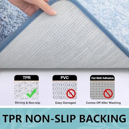 Arotive Microfiber Bathroom Rugs, Shaggy Soft Absorbent Bath Rug, 36x24