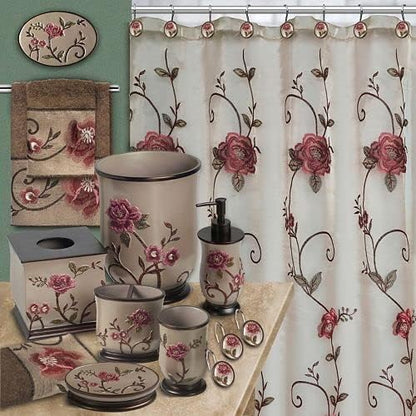 Zahari Home Larrisa Shower Hooks Set - Curtain Rings with Unique Design - 12 Resin Hooks for Customizing Your Shower Space