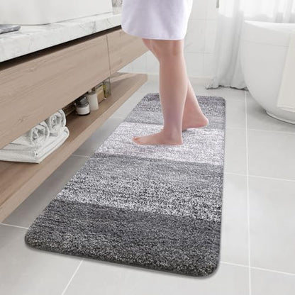 Arotive Microfiber Bathroom Rugs, Shaggy Soft Absorbent Bath Rug, 59x20