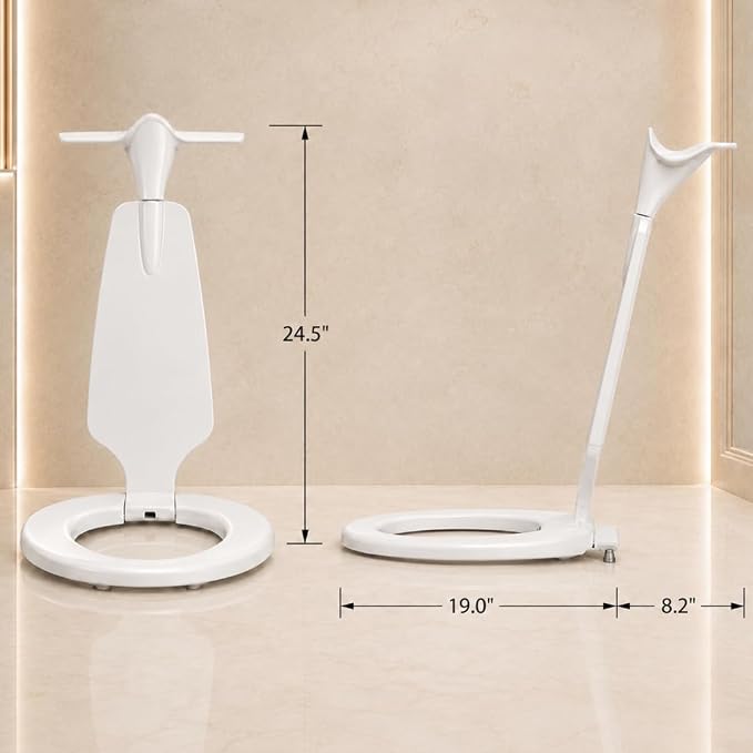 True Toilet® Toilet Seat with Urinal Attachment for Seniors, Special Needs & Medical Use – Splash-Free Hygiene Support Solution for Reduced Urine Splatter (Elongated)