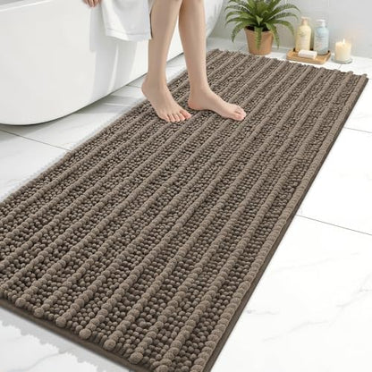 Arotive Bathroom Rugs Mat 60x24, Soft Absorbent Chenille Shaggy Bath Mat