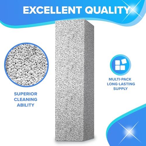 DISIWENE Pumice Cleaning Stone with Handle Toilet Bowl Cleaner Hard Water Ring Remover for Bath/Pool/Kitchen/Household Cleaning (14, 14 Pack (No Handle))
