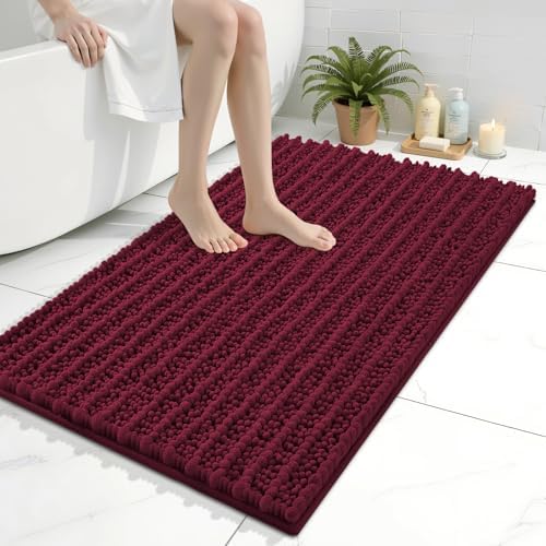 Arotive Bathroom Rugs Mat 36x24, Soft Absorbent Chenille Shaggy Bath Mat