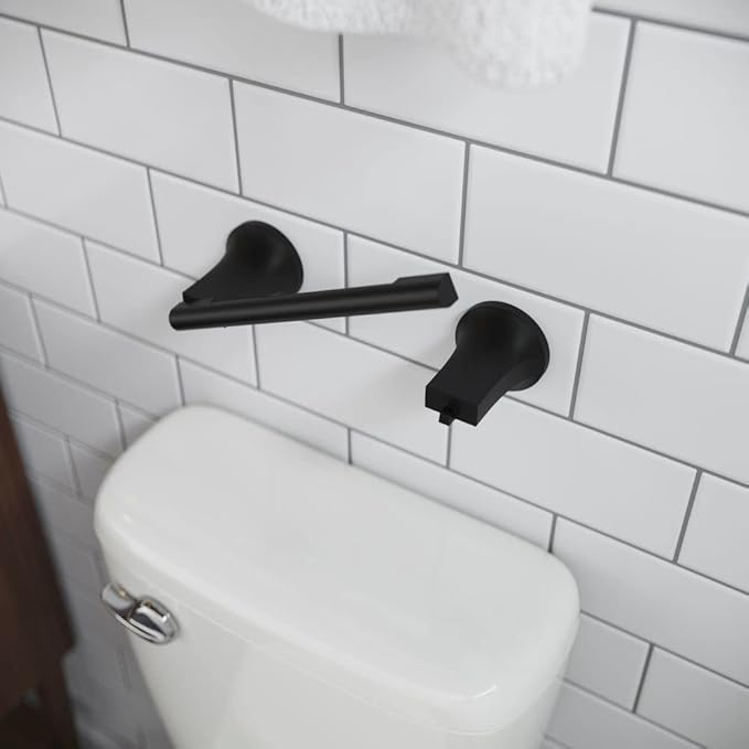 Pfister BPHPFM0B Pfirst Modern Toilet Paper Holder, Matte Black (Pack of 3)