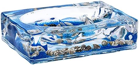 LOCCO DECOR 5 Piece Acrylic Liquid 3D Floating Motion Bathroom Vanity Accessory Set Shell