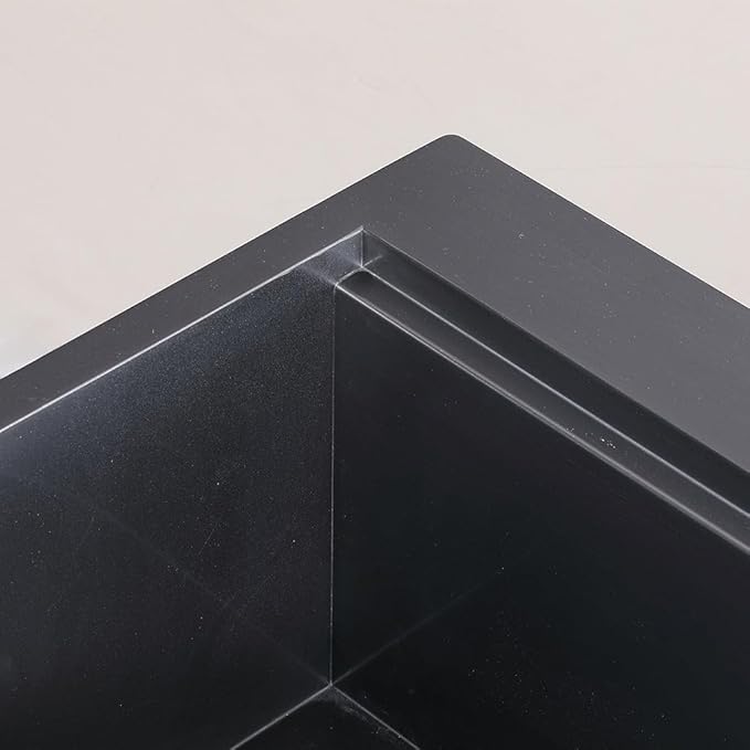 KINGO HOME Black Bar Sink Drop in,20 x 21 Inch Single Bowl Small Kitchen Sinks,304 Stainless Steel Topmount Wet Bar Prep Sink With Grid&Drainer&Cutting Board