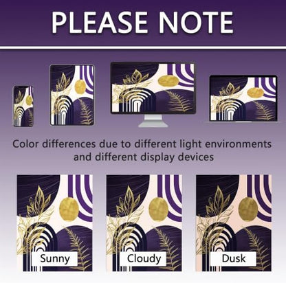 Dark Purple and Gold Stall Shower Curtain, 48X72 in Narrow Small