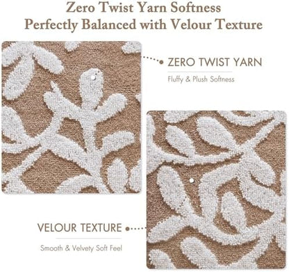 Madison Park Skyler Floral Decorative Bath Towel Set, 6 Piece, Taupe