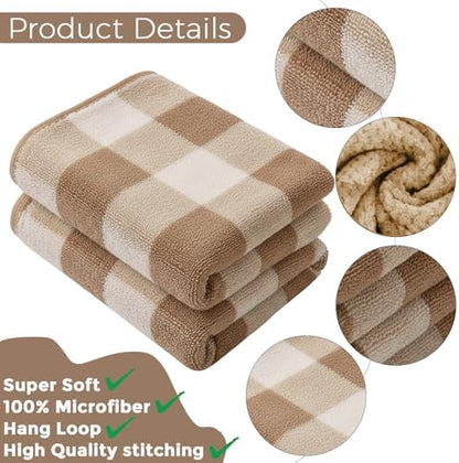 Microfiber Bath Towels Set of 2 - Ultra Soft, Highly Absorbent & Fast Drying Bath Towels, Vacuum Compressed for Storage, Lint-Free & Skin-Friendly for Women, Kids, Sensitive Skin (27x54 Inches)