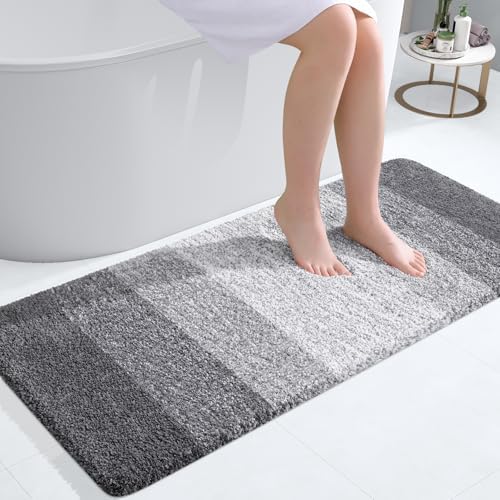 OLANLY Bathroom Runner Rug 40x20, Extra Soft Absorbent Microfiber Bath Rugs