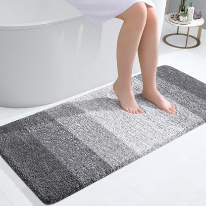 OLANLY Bathroom Runner Rug 40x20, Extra Soft Absorbent Microfiber Bath Rugs