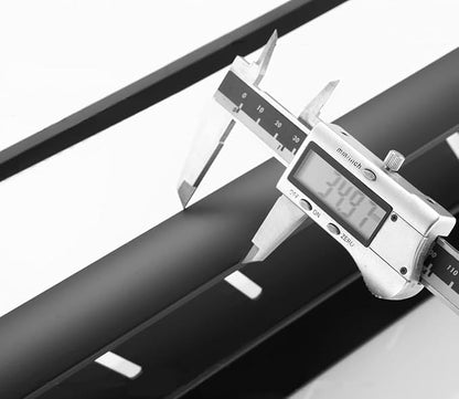 Modern Double Layer Bathroom Storage Shelves and One Towel Bar and 5 Moveable Hooks, Wall Mounted Black Aluminum Towel Holders Towel Rack, Bath/Kitchen Storage Shelf (Black-15.7Inches)