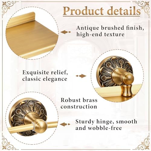 2 Pcs Antique Toilet Paper Holder Hand Towel Ring, Style 1