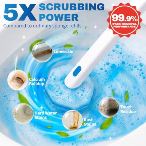 Vacplus Toilet Wand Refills, 30 Count, Disposable, Clorox Compatible, Blue