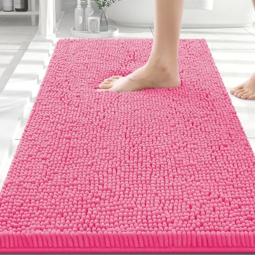 Smiry Bathroom Rugs 30X20, Luxury Chenille Extra Soft Absorbent Bath Mat