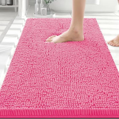 Smiry Bathroom Rugs 30X20, Luxury Chenille Extra Soft Absorbent Bath Mat