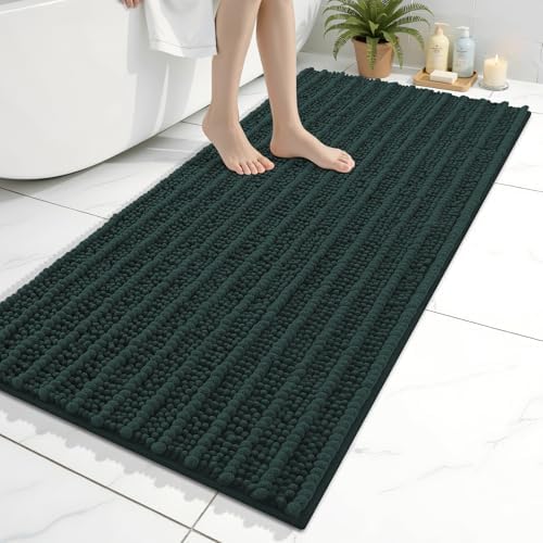 Arotive Bathroom Rugs Mat 47x24, Soft Absorbent Chenille Shaggy Bath Mat